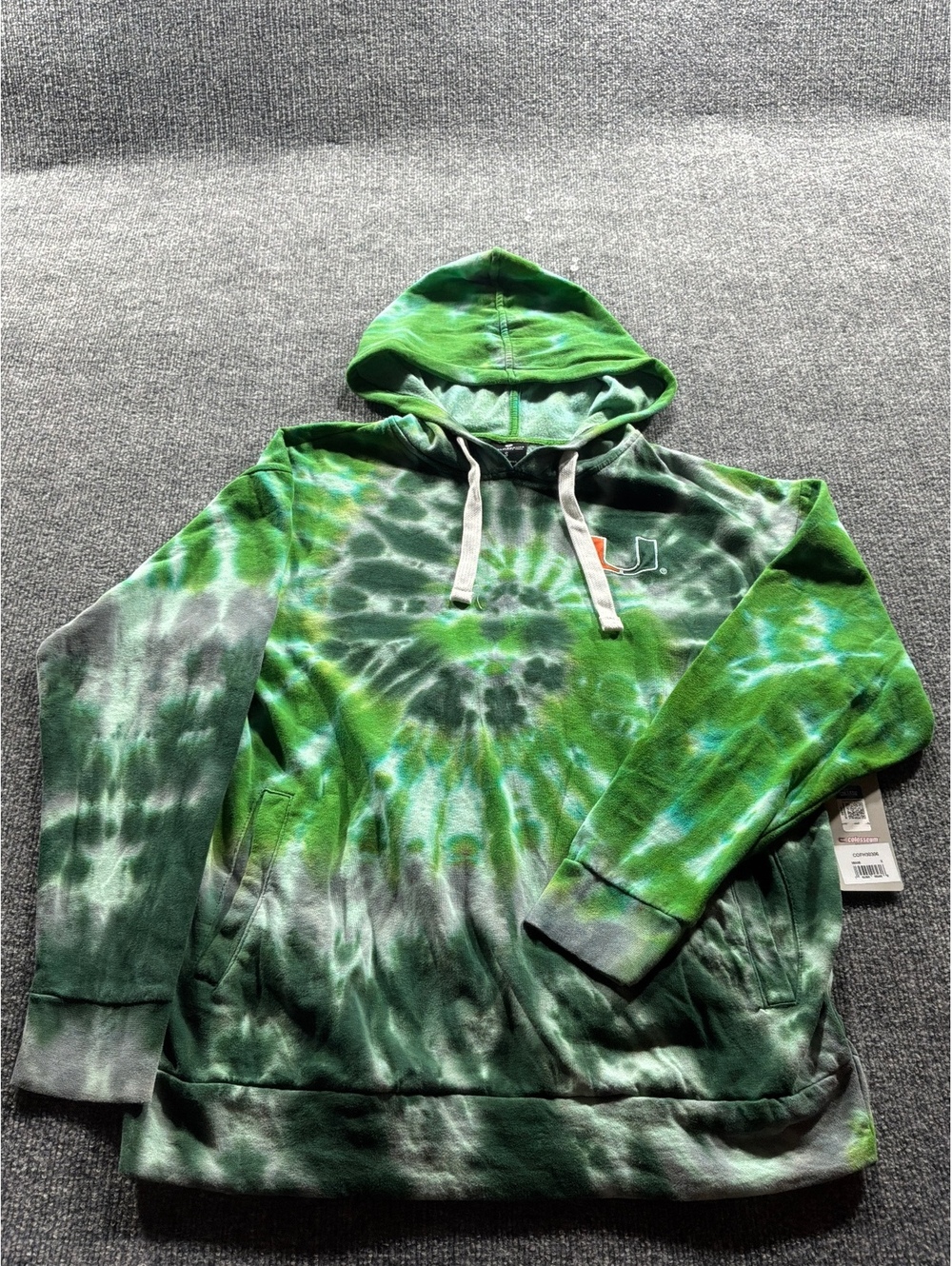Colosseum Women's Miami Hurricanes Tie-Dye Hoodie Size Small